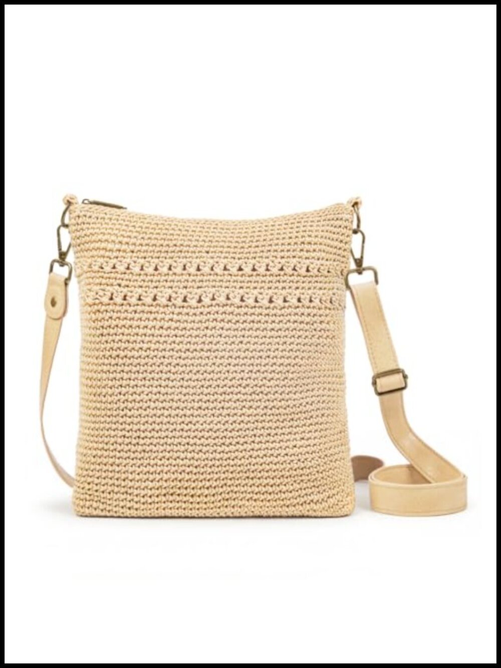 Handmade Crochet Woven Crossbody Bag Lightweight Anti-Theft Boho Purse